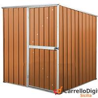 Box da giardino lamiera 175x185cm legno chiaro