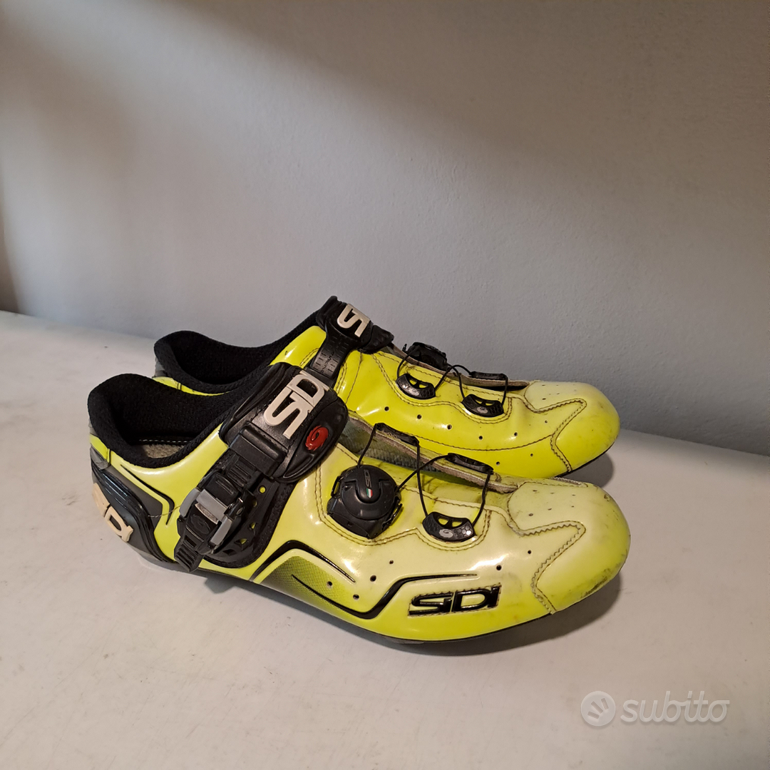 Scarpe ciclismo strada giallo fluo sale