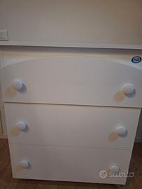 Fasciatoio pali con vaschetta per bagnetto