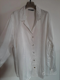 Camicia elegante da donna 3xl bianca