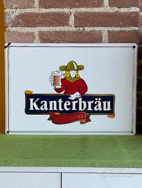 Insegna smaltata Kanterbrau Birra