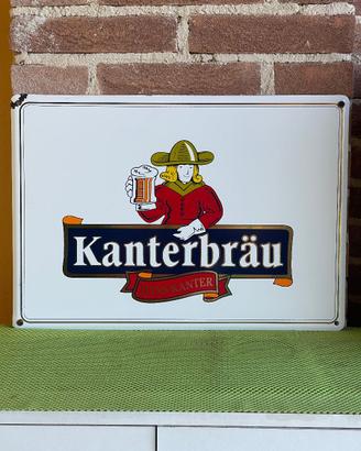 Insegna smaltata Kanterbrau Birra
