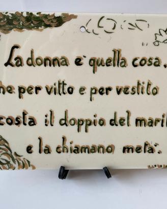 Piastrella vintage anni '50 (dipinta a mano)