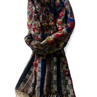Sciarpa in 100% cachemire paisley  multicolore