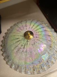 Plafoniera da camera in vetro lavorato