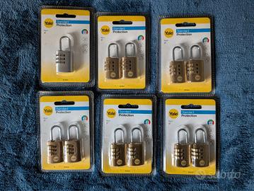 Set di lucchetti YALE con combinazione a 3 cifre