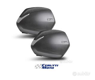 Coppia bauletti laterali shad nero carbonio sh 36