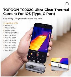 TOPDON TC002C-A Termocamera per iPhone 15/16 serie