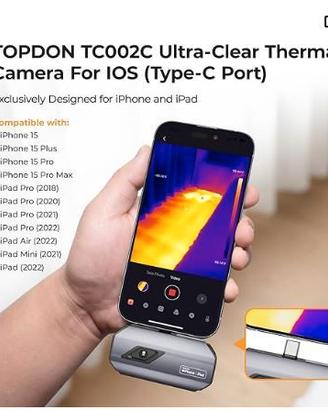 TOPDON TC002C-A Termocamera per iPhone 15/16 serie