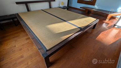 letto matrimoniale stile giapponese con tatami