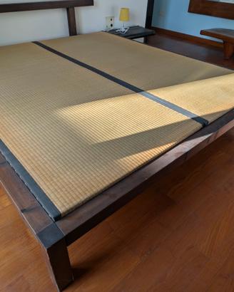 letto matrimoniale stile giapponese con tatami
