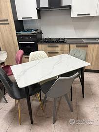 Tavolo brot effetto marmo 120x70