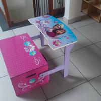 Banco Scuola / Scrivania Panca 2 in 1 Disney Froze
