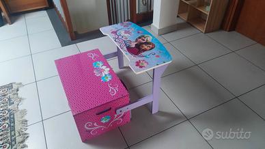 Banco Scuola / Scrivania Panca 2 in 1 Disney Froze