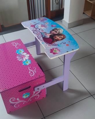 Banco Scuola / Scrivania Panca 2 in 1 Disney Froze
