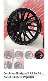 CERCHI AUDI NERO LUCIDO BORDO DIAMANTATO