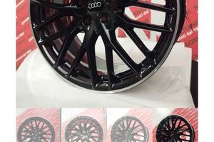 CERCHI AUDI NERO LUCIDO BORDO DIAMANTATO