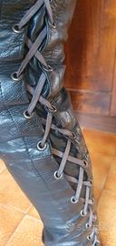 pantalone in vera pelle vintage