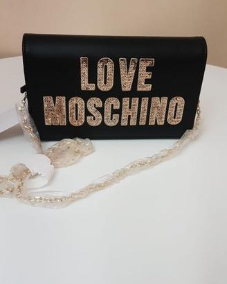 Borsa Pochette Love Moschino Nuova - Nera / Oro