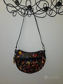 Borsa mezzaluna nera Piero Giudi magic circus