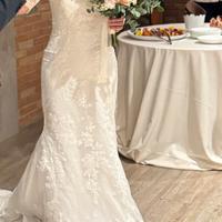 Abito da sposa bianco pizzo modello sirena