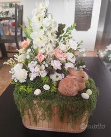 Centrotavola Pasquale Artigianale con Coniglietto