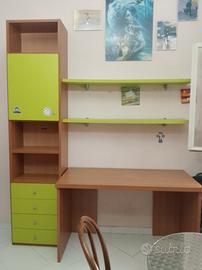 PARETE LIBRERIA CON SCRIVANIA