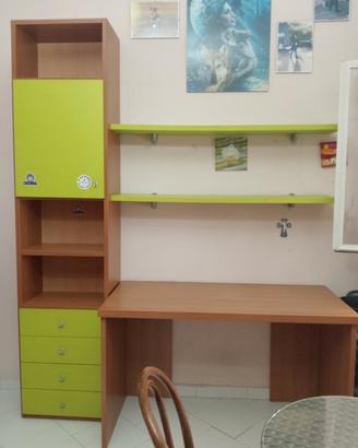 PARETE LIBRERIA CON SCRIVANIA
