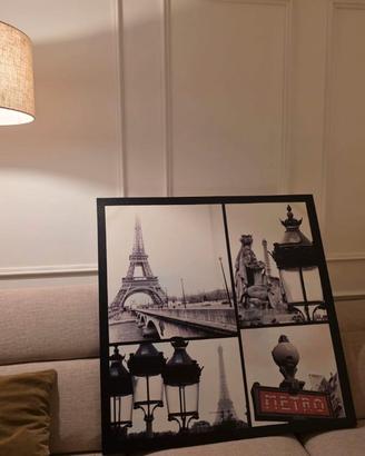 Quadro grande 100×100 “Parigi e Metro”