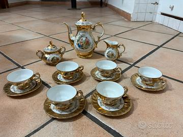 Servizio caffè Porcellana Bavaria “U.S. Zone” oro