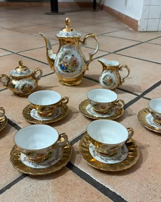 Servizio caffè Porcellana Bavaria “U.S. Zone” oro