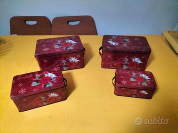 Scatole in latta natalizie 