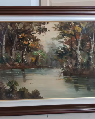 quadro dipinto d' autore A. RUSSO su tela nuovo