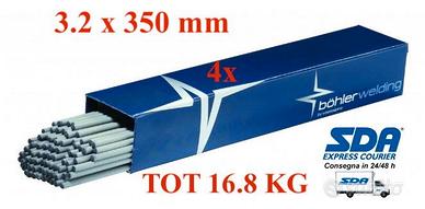 4x Elettrodi rivestimento basico saldatura 3,2x350