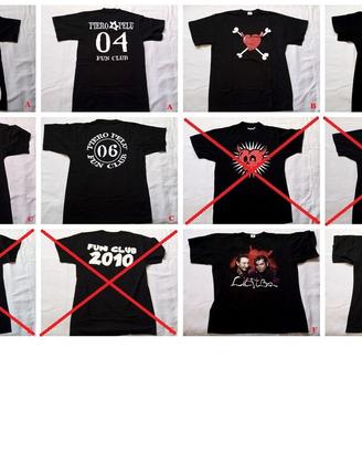 T-shirt Piero Pelù /Litfiba fun club vari anni