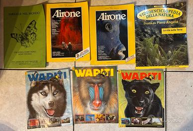 Lotto riviste e libri vintage sulla natura
