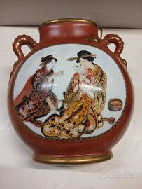 Vaso Ceramica Dipinta A Mano Cm H 20 Xcm 20 rifini