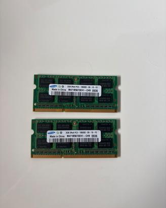 RAM Samsung 4GB DDR3 SO-DIMM – 2×2GB 1333 MHz