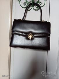 Piccola borsa vintage di vitello marrone