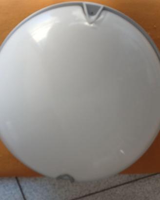 Lampada tonda da parete Nuova in vetro bianco