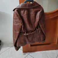 Giacca in Pelle marrone Romanelli da donna