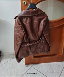 Giacca in Pelle marrone Romanelli da donna