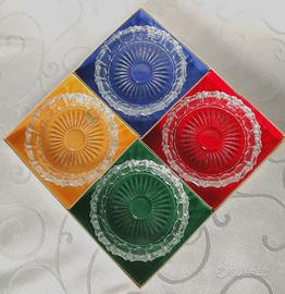 Set di 4 Sottobicchieri Bohemia vintage anni ’60