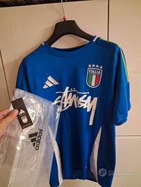 maglietta calcio stussy x adidas e italia