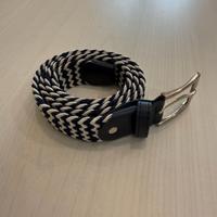 Cintura Uomo Dan John Intrecciata Blu/Bianca 105cm