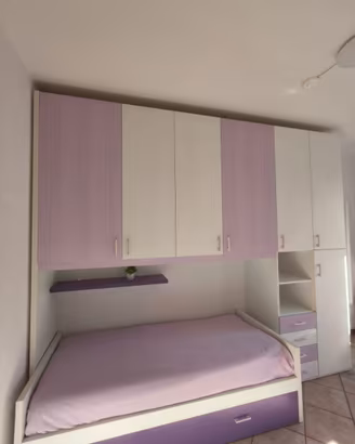 Cameretta a ponte moderna [Bianco e Lilla/Viola]