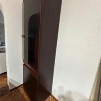 Vetrina in Legno Alta con Anta in Vetro