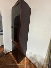 Vetrina in Legno Alta con Anta in Vetro