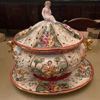 Coppa ceramica Capodimonte