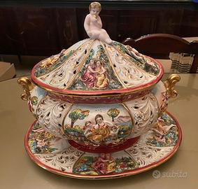 Coppa ceramica Capodimonte
